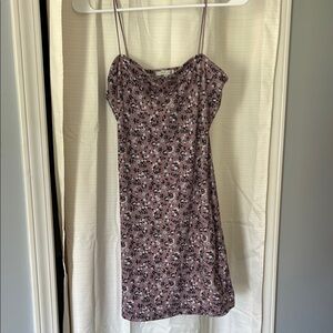 Floral Purple Spaghetti Strap Dress